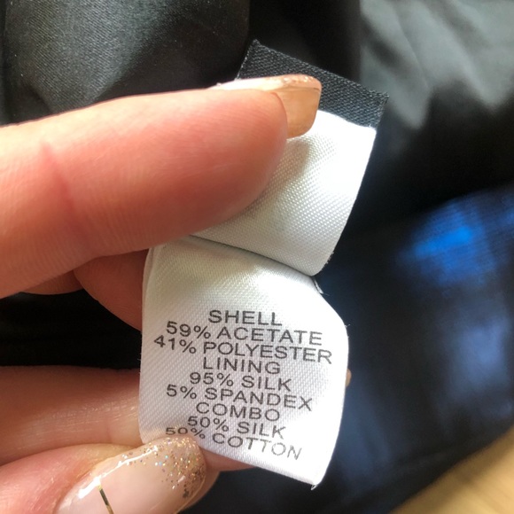 DVF Diane von Furstenberg “Little Ann” Blue Plaid Bustier Strapless Dress SZ 4 - Picture 16 of 17